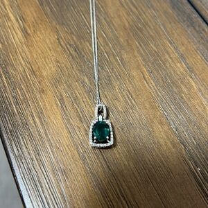 Real Emerald Necklace 1- 1/2 ct